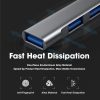 Adaptateur multi-répartiteur USB C, HUB 3.0, Type C